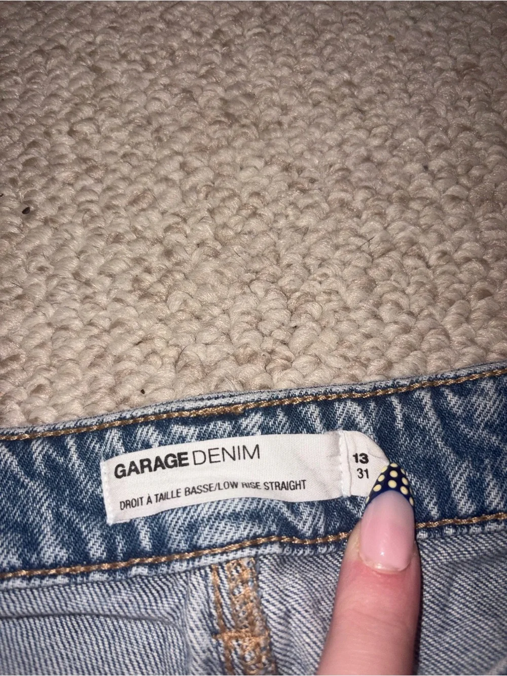 Garage Straight-Leg Medium Wash Blue Jeans